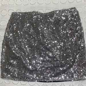 Worn once. Mini sequence skirt.